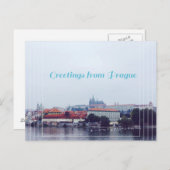 Carte Postale salutations de Prague, République Tchèque (Devant / Derrière)