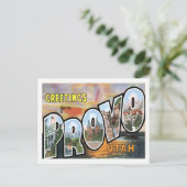 Carte Postale Salutations De Provo Utah Ville Américaine (Debout devant)