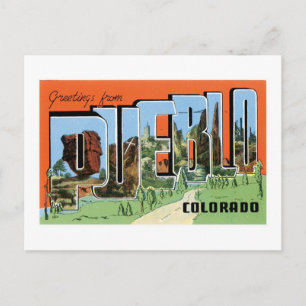 Carte Postale Salutations de Pueblo, Colorado