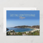Carte Postale Salutations de Puerto Angel, Mexique (Devant / Derrière)