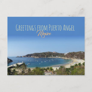 Carte Postale Salutations de Puerto Angel, Mexique