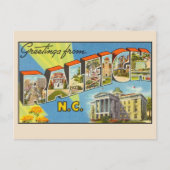 Carte Postale Salutations de Raleigh Caroline du Nord Grand Lett (Devant)