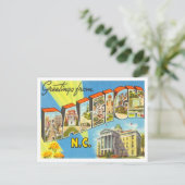Carte Postale Salutations de Raleigh, Caroline du Nord Voyage (Debout devant)