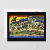 Carte Postale Salutations de Rawlins Wyoming (Devant / Derrière)