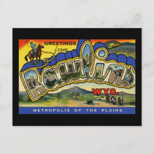 Carte Postale Salutations de Rawlins Wyoming