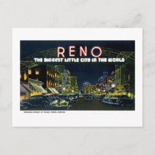 Carte Postale Salutations de Reno, Nevada !