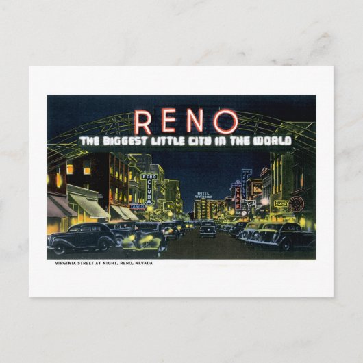 Carte Postale Salutations de Reno, Nevada ! (Devant)