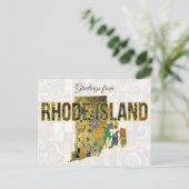 Carte Postale Salutations de Rhode Island (Debout devant)