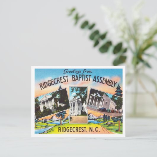 Carte Postale Salutations de Ridgecrest Baptist Assembly (Debout devant)
