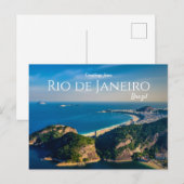 Carte Postale Salutations de Rio De Janeiro Brésil (Devant / Derrière)