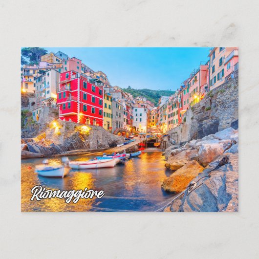 Carte Postale Salutations De Riomaggiore, Italie (Devant)