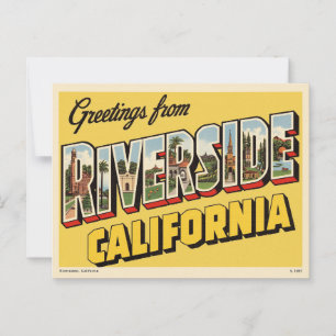 Carte Postale "Salutations de Riverside, Californie" vintage