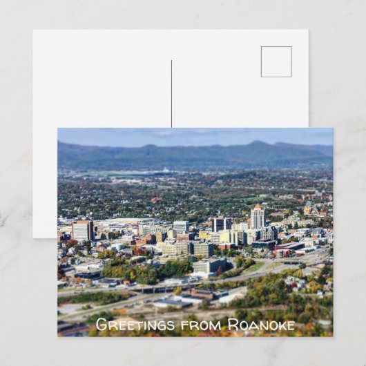 Carte Postale Salutations de Roanoke (Devant / Derrière)