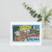 Carte Postale Salutations de Roanoke, Virginie (Debout devant)