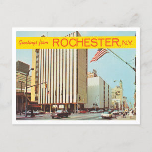 Carte Postale Salutations de Rochester, Vintage voyage de New Yo