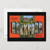 Carte Postale Salutations de Rockford Illinois (Devant / Derrière)