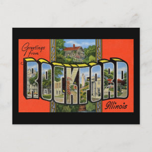 Carte Postale Salutations de Rockford Illinois