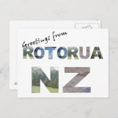 Carte Postale Salutations de Rotorua NZ (Devant / Derrière)