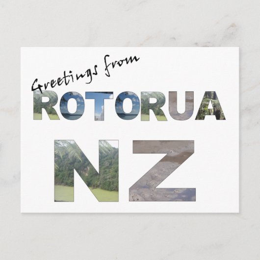 Carte Postale Salutations de Rotorua NZ (Devant)