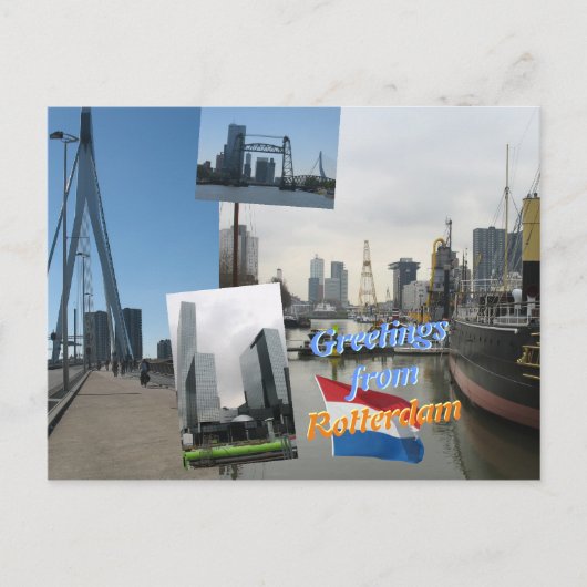 Carte Postale Salutations de Rotterdam (Devant)