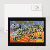 Carte Postale Salutations de Saint-Pétersbourg en Floride (Devant / Derrière)