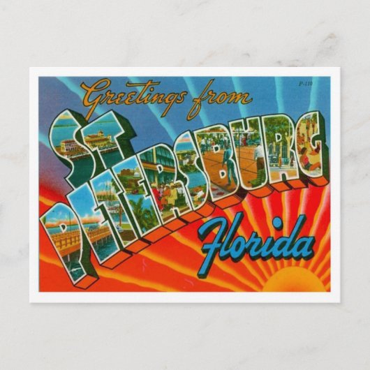 Carte Postale Salutations De Saint-Pétersbourg Floride (Devant)