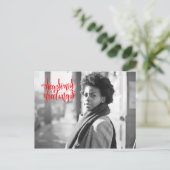 Carte Postale Salutations de saison - typographie - votre photo (Debout devant)