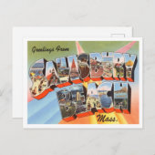 Carte Postale Salutations de Salisbury Beach, Massachusetts (Devant / Derrière)