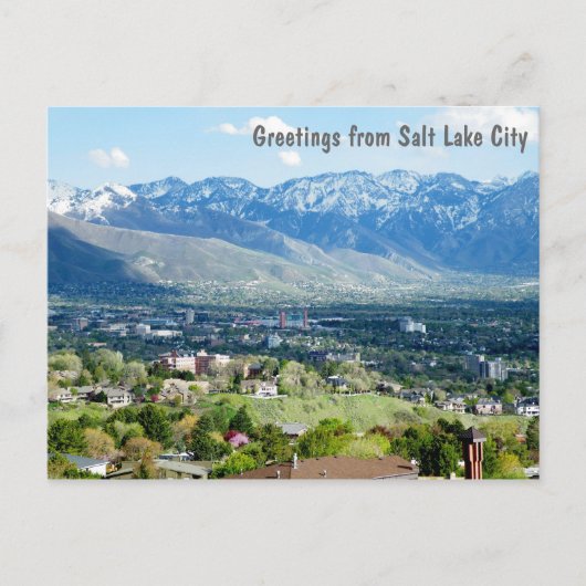 Carte Postale Salutations de Salt Lake City (Devant)