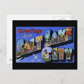 Carte Postale Salutations de Salt Lake City Utah (Devant / Derrière)