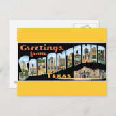 Carte Postale Salutations de San Antonio Postcard (Devant / Derrière)