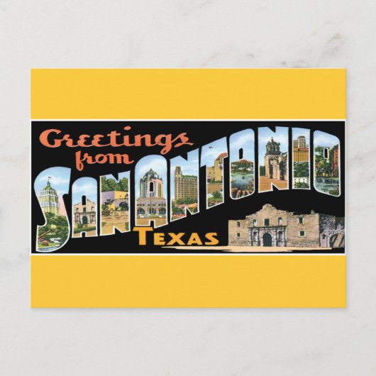 Carte Postale Salutations de San Antonio Postcard (Devant)