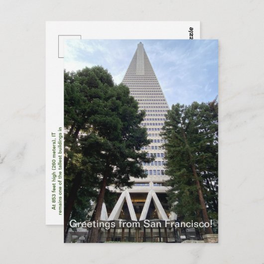 Carte Postale Salutations de San Francisco (Devant / Derrière)