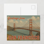 Carte Postale Salutations De San Francisco (Devant / Derrière)