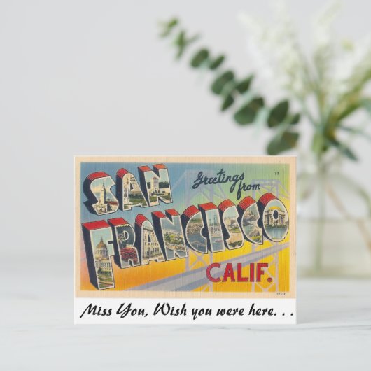 Carte Postale Salutations de San Francisco (Debout devant)