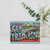 Carte Postale Salutations de San Francisco California Travel (Debout devant)