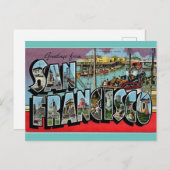 Carte Postale Salutations de San Francisco California Travel (Devant / Derrière)