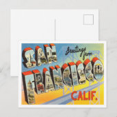 Carte Postale Salutations de San Francisco, Californie Travel (Devant / Derrière)