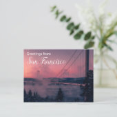 Carte Postale Salutations de San Francisco par le pont  (Debout devant)