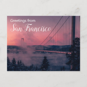 Carte Postale Salutations de San Francisco par le pont