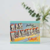Carte Postale Salutations de San Francisco Travel Postcard (Debout devant)