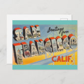Carte Postale Salutations de San Francisco Travel Postcard (Devant / Derrière)