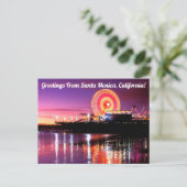 Carte Postale Salutations de Santa Monica, Californie (Debout devant)