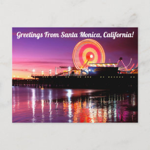 Carte Postale Salutations de Santa Monica, Californie