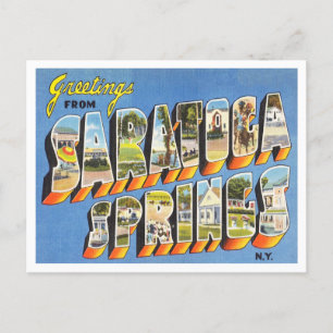 Carte Postale Salutations de Saratoga Springs, New York Travel