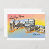 Carte Postale Salutations de Savin Rock West Haven, CT (Devant / Derrière)