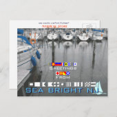 Carte Postale Salutations de Sea Bright NJ New Jersey (Devant / Derrière)