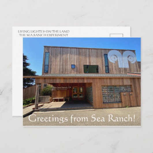 Carte Postale Salutations de Sea Ranch ! (Devant / Derrière)