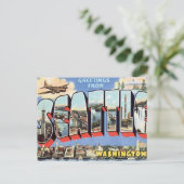 Carte Postale Salutations De Seattle, Washington États-Unis (Debout devant)