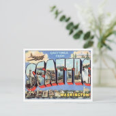 Carte Postale Salutations De Seattle, Washington États-Unis (Debout devant)